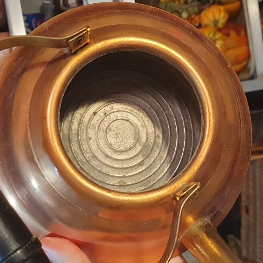 True Vintage genuine Copper tea pot kettle - Picture 6 of 9